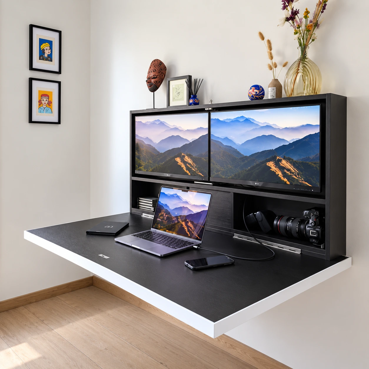 Bureau mural verrouillable DarDesk
